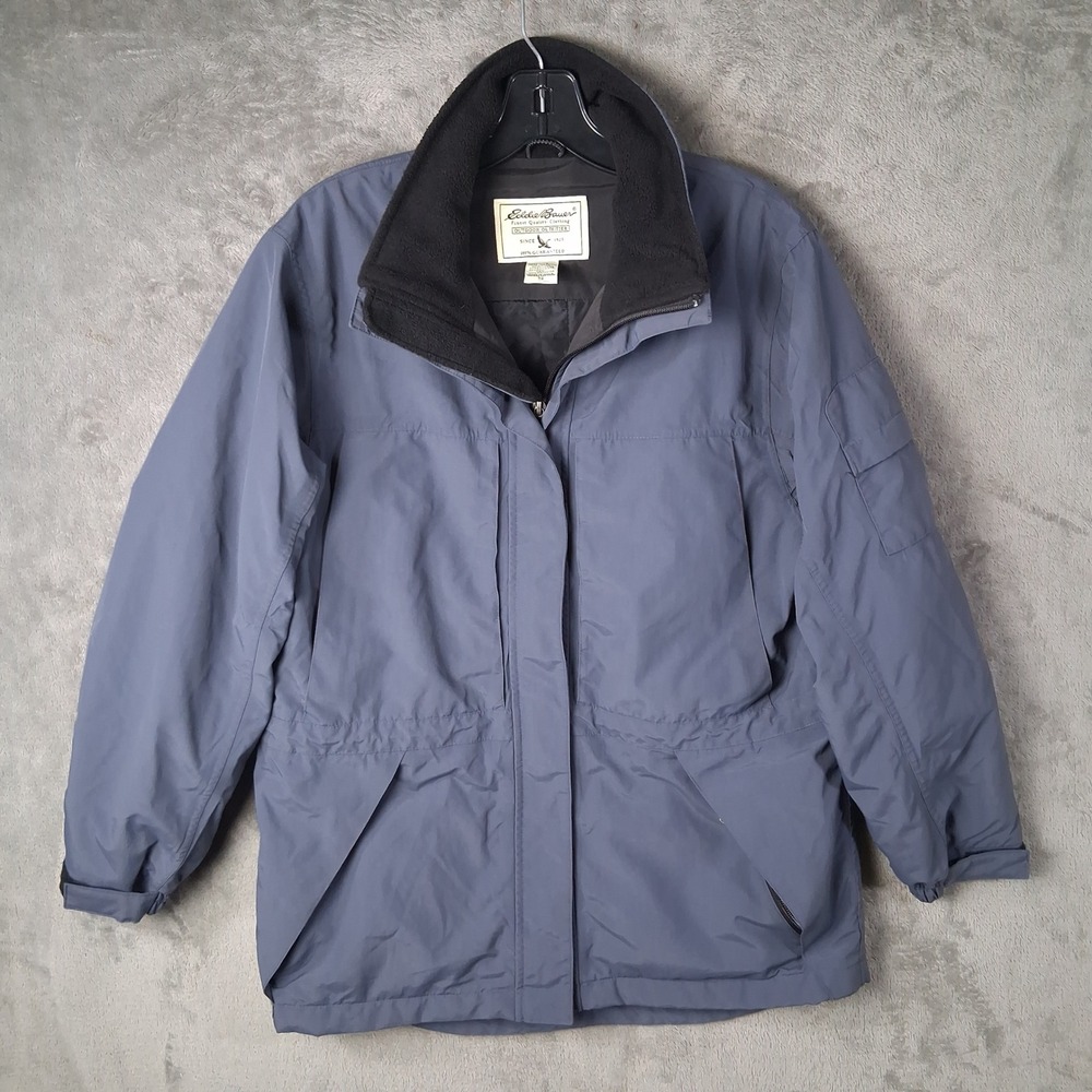 Vintage Eddie Bauer WeatherEdge Jacket Men's Small Blue Gray 90s Outdoor Utility